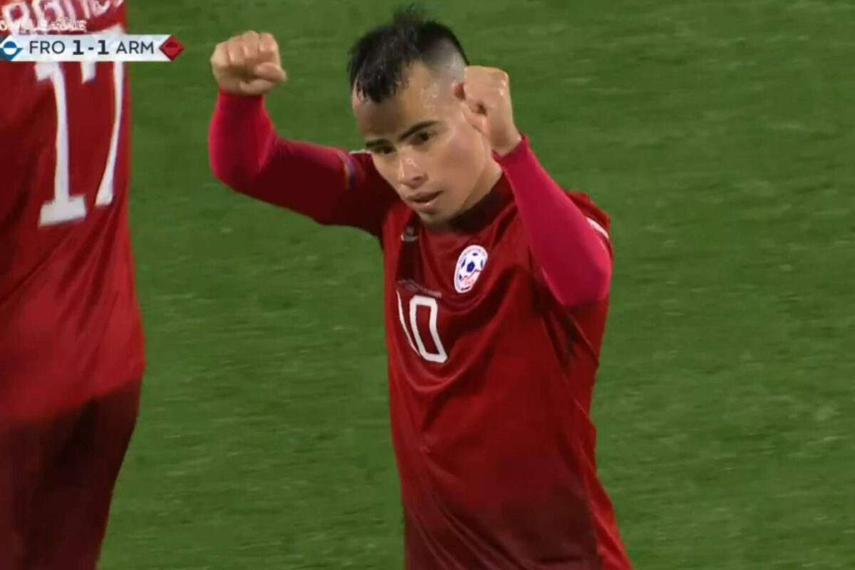 Empate 2-2 entre Armenia e Islas Feroe en UEFA Nations League con gol de Zelarayán